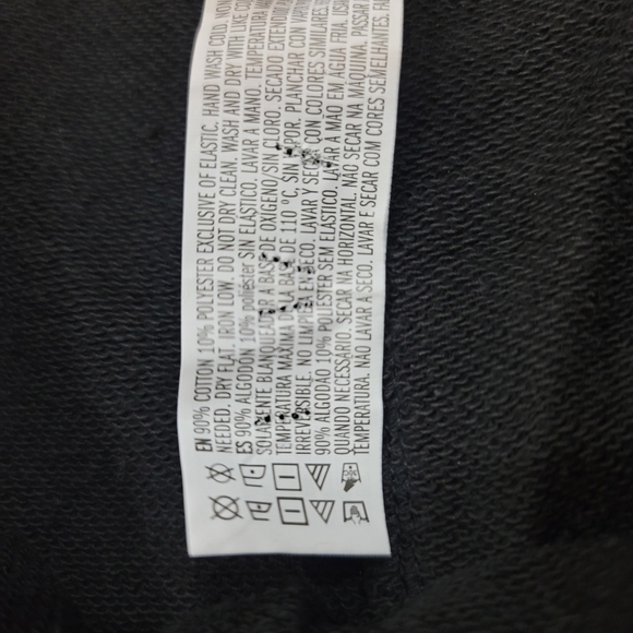 NEW Forever 21 Black Sweatshirt Crop Top & High Rise Sweatpants 2 PC Set Medium - Picture 14 of 16